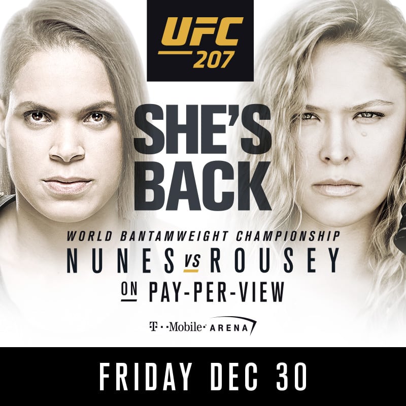 UFC 207 – Nunes vs Rousey